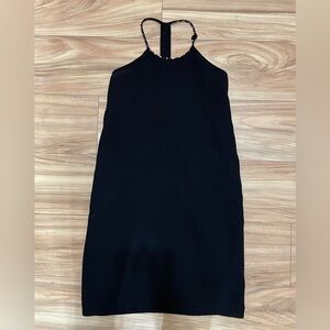 Prairie New York Black Halter Style Beaded Dress Size Small.